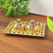 Rakasha Bandhan Special Puja Thali, Kumkum Thali Holder, Pooja Return Gift, Indian Housewarming Gifts, Brother / Bhai / Bhabhi / Sister / Family   for Rakshabandhan, Diwali (Mix Design)