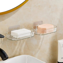 Transparent Plastic Soap Case with Wall Mount Adhesive Pad