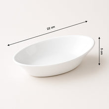 Plastic Marin Serving Bowl – Elegant Oval Deep Bowl (1 Pc / White)