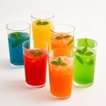 Round Clear Plastic Water Glass Juice Beer Wine Plastic Unbreakable Transparent Glass Set ( 300ml 6pc )