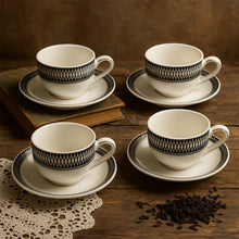 Ceramic Tea / cups and Saucer / Rakabi Set of 12 Pcs