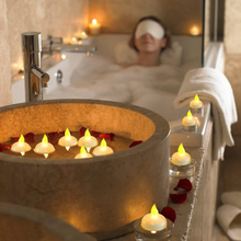 Set of 12 Flameless Floating Candles Battery Operated Tea Lights Tealight Candle - Decorative, Wedding., Diwali( Diya , Divo , Diva , Deepak , Jyoti ,)