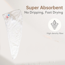 Premium Soft Microfiber Hair Drying Towel Wrap with Button (1 Pc)