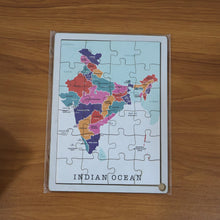 Wooden India Map Puzzle - (1 Set)