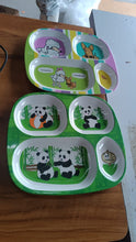 Kids 4-Compartment Melamine Partition Plate (1 Pc / 24×22 Cm)