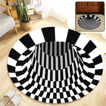 3D Space Round Carpet, Floor Mat Non-Woven Doormat (60 Cm)
