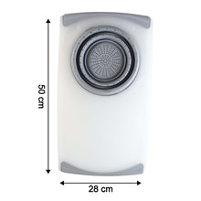 2 in 1 Over-Sink Cutting Board with Built-In Collapsible Strainer (50 x 28 Cm)