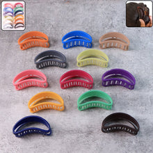 Plastic Hair Clamp Grip, Simple Matte Hair Barrette Clamp (12 Pc)