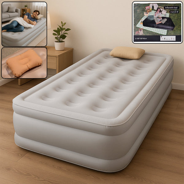 Portable Inflatable Bed Folding Lazy Bed (190x100x40 Cm / 1 Pc)