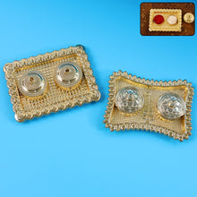 Ornate Rectangular Pooja Tilak Plate - (Mix Design / 1 Pc)