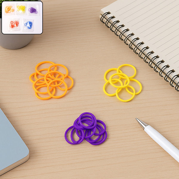 Premium Strong Elastic Rubber Bands – Multipurpose Mix Color Bands (1 Pkt)