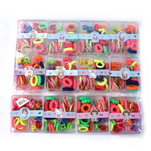 Kids Hair Bands, Rubber Bands & Cute Hair Clips in Storage Box (Mix Design / 1 Set)